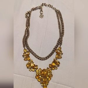 kendra Scort Gold and Yellow Statement Necklace